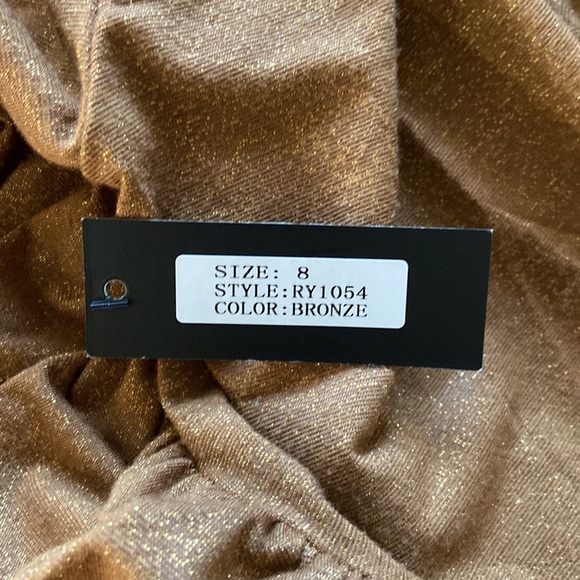 NWT Lapis Bronze V-neck Ruched Dress - Picture 5 of 6